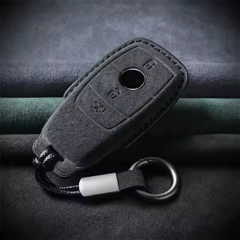 For Mercedes Benz E Class W213 W205 E200 E260 E300 E320 AMG CLA 2018 2019 2020 Suede Leather Car Key