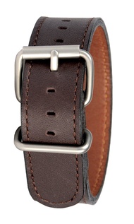 Men's Brown 22mm Montanaro Duration Leather Briar Watch Band
