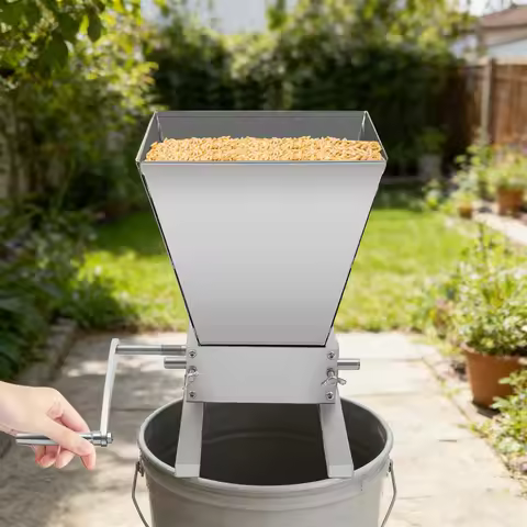 Crusher, Electric Grain Grinder, 3rd Gen Stainless Steel Dual Roller Grain Mill with Aluminum Base f