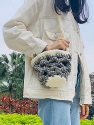 小香風 網狀 網格 側孭袋 斜孭袋 蝴蝶結