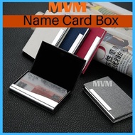 [Malaysia stock]🇲🇾 Name card Bussiness Card Leather Stainless Steel Luxury Case Box With Magnet Gift