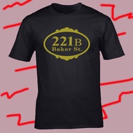 Vintage 221 B Baker Street Sherlock Holmes Tshirt 100% Cotton | Shortsleeve & Longsleeve | Short Sle