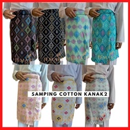 SAMPING COTTON INSTANT KIDS "COTTON SONGKET" SAMPING BUDAK SAMPING KANAK2 SAMPING RAYA SAMPIN BUDAK 