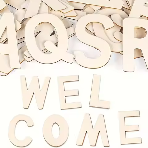 26pcs Wooden Letters Wood Alphabet Letters for Crafts Wood Letters Sign Decoration Wood Letters for 