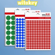 WITAKEY 10Sheets Label Stickers, Self-Adhesive Writable Material Dot Adhesive Stickers,  Round 19MM 
