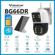 VSTARCAM BG66DR 4G LTE SiM SHD 1296p 3.0MP กล้องวงจรปิดใส่ซิม พร้อมแผงโซล่าเซลล์ เลนส์กล้องคู่ แบตเต