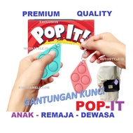 Gantungan kunci pop it fidget push Pop Its Push bubble stress kids pop it murah popit mainan anak ra