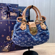 LV M95020 絕版稀有單寧牛仔布手提元寶包