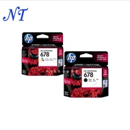 หมึกพิมพ์ HP 678 สีดำและสี (CZ107AA/สีดำ) (CZ108AA/สี3สี) #ของแท้