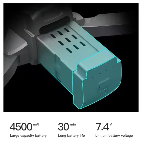 LYZRC L600 ProMax Drone Battery 7.4V 4500mAh Extended Life Quadcopter Battery for L600 ProMax Dron D