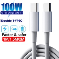 1M/1.5M/2M PD 100W Super Fast Charing Double Type C Cable Line for Xiaomi Samsung Huawei Honor Quick Charge 2 USB C Port PD Cables Data Cord
