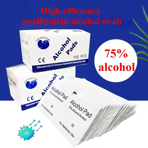 Disposable 75% Alcohol Swab for Wound Disinfection, Essential First Aid Kit Supplies for Home Disast
