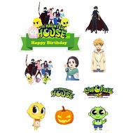 Topper THE HAUNTED HOUSE | Topper Cake The Haunted House Custom Name | Birthday Cake Decorations