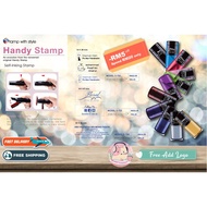 Hand Stamp Self-Inking/Chop/Handeld Chop/Cop dengan ink/Cop mudah bawa(Nurse,Doctor,Name Cop)