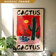 Wall paintings, Cactus Poster, Livingroom Decor, Preppy, Dopamine Decor, Kitsch Aesthetic Art, Summe