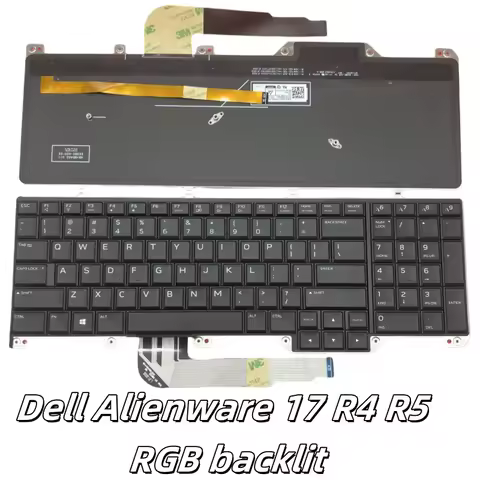 100% New US English for Dell Alienware 17 R4 R5 P31E Laptop Keyboard Backlit NSK-EE0BC PK131QB1A01 C
