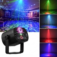 60 Patterns Mini Laser Stage Lighting USB Charge DJ Disco Light Strobe Party Effect Voice Control La