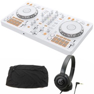 《6月下旬発売》 Pioneer DJコントローラー DDJ-FLX4-W (ホワイト)  + ヘッドホン ATH-S100 + ダストカバー セット 【DDJ-400 後続機種】