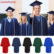 SHANRONG Graduation Gown - Solid Color Academic Robe for Degrees