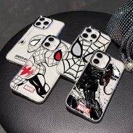 Marvel Spider Man Plating Lens Case For OPPO A3S A5S A12E A12 A53 A33 A9 A8 A31 A55 A35 A15S A72 A74