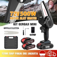 Gergaji Mesin Mini 72V/24V Chainsaw Mini Gergaji Listrik Mini Portable