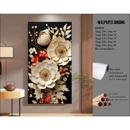 Custom 3D Wall Sticker Wallpaper with Flower Theme, 5-Aesthetic Design