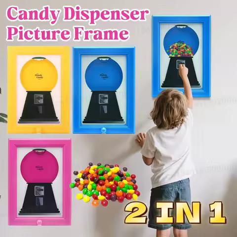 2-in-1 Candy Dispenser Picture Hanging Candy Frame Gumball Machine In A Frame Handy Fast Distributio