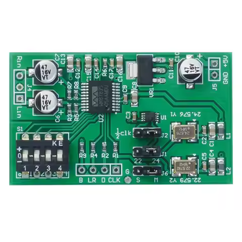 Dual Channel 24-bit ADC Data Acquisition Card WM8782 AUX Analog Audio To I2S Align Digital Output Mo