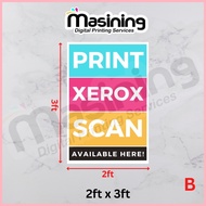 ◇ ❂ Print, Xerox, Scan Business Signage Laminate or Tarpaulin