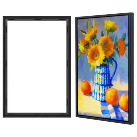 24x36 Canvas Floating Frame with Adhesive Strips Included - Vertical and Horizontal Floating Frame f