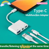 JUNE1 Type-C to 3.5m Professional Headphone 3 in 1 Data Transmission