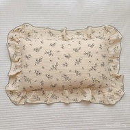BuLuTu Cute Floral Toddler Pillowcase Cotton Muslin Kids Pillow Case with Enveloped Closure Soft Bre