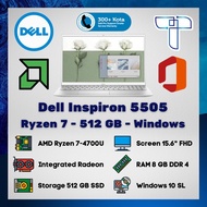 LAPTOP DELL NOTEBOOK INSPIRON 15 5505 - RYZEN 7 - 512 GB SSD - WIN
