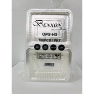 OPS-H3 / GO-H3 - 100PCS BEXON PLASTIC TRAY / BAKERY DISPOSABLE PLASTIC CLEAR