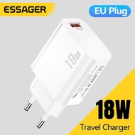 Essager 18W USB-A Charger Fast Charging QC 3.0/2.0 USBA Quick Chargers Travel Recharge For iPhone16 