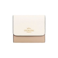 [Coach] Wallet (trifold wallet) FCF357 CF357 Chalk Multi Luxury Color Block Cross Grain Leather Small Trifold Wallet Women [Outlet Item] [Brand]