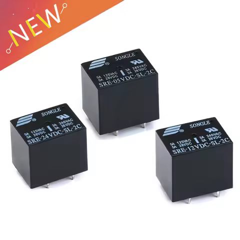 5pcs Relay SRE-05VDC-SL-2C SRE-12VDC-SL-2C SRE-24VDC-SL-2C 5V 12V 24V 3A 240VAC 8PIN Relays Relais