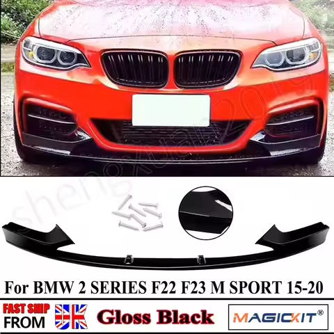 Fit FOR BMW 2 SERIES F22 F23 Front Bumper Lip 218i 230i 2014-2022 M SPORT FRONT SPLITTER LIP SPOILER
