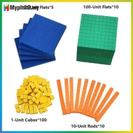 Mypink Ten Blosplete Set Kids Math Plaything Math Blos Plastic Base Ten Set Cube Kids Math Plaything