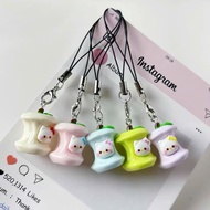 Apple kitty keychain/hanging string
