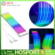 【HCS】5V 3Pin ARGB เมนบอร์ดสาย 8/24PIN เมนบอร์ดขยายสายยืดหยุ่น LED Strip Light DIY ชุดสำหรับ PC กรณี