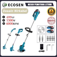 2 Baterai Mesin Pemotong Rumput  Kualitas Jerman Tanpa Kabel RPM Tinggi Mesin Potong Rumput Cordless