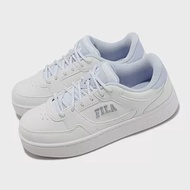 Fila 休閒鞋 Court Trend 女鞋 白 藍 皮革 刺繡LOGO 小白鞋 斐樂 5C929X119