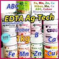 (1kg) Ag-Tech EDTA Fertilizer Fe / Mn / Zn / Cu / Ca / Hibor / Cabor / ABC / Micronutrients / Mo 水溶性