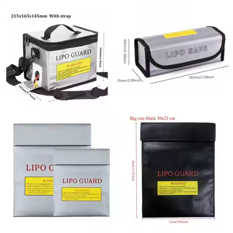 Lithium Battery Explosion-proof Fireproof Bag High Quality RC LiPo Battery Multi-functional Storage 