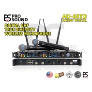 PS PRO SOUND AD-68TD Digital True Diversity UHF 2ch Handheld Wireless Microphone System Karaoke Singing Wireless Mic