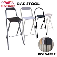 Bar Stool Foldable High Chair Iron Bar Chair Home Dining Chair (CL)
