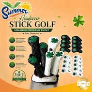Clover Golf Head 4 daun Clover Motif Golf Stick Cover/