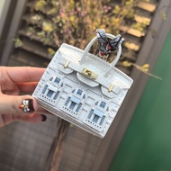 Mini Platinum Plated Keychain Bag Pendant for Backpack Dual Shoulder Bag Earphone Lipstick Car Key P