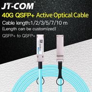 JT-COM QSFP 40G + กับ QSFP + สายเคเบิล AOC ไฟเบอร์1M 2M 3M 5M 7M 10M โมดูล MPO SFP OM3 รองรับสายเคเบ
